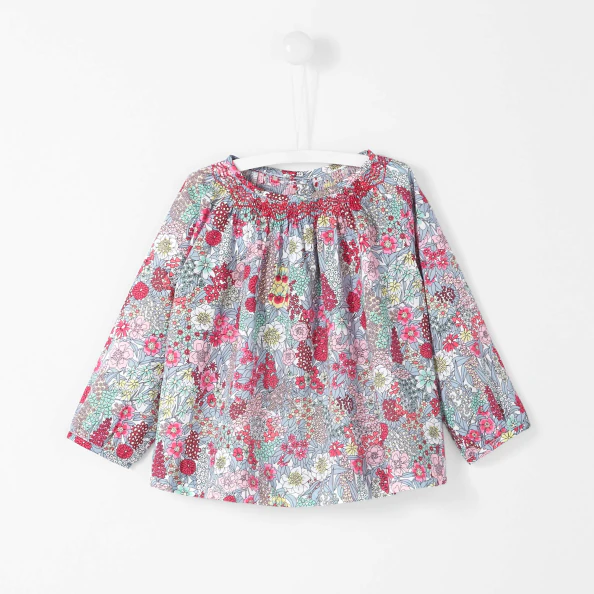 Blouse bébé fille en Liberty Ciara