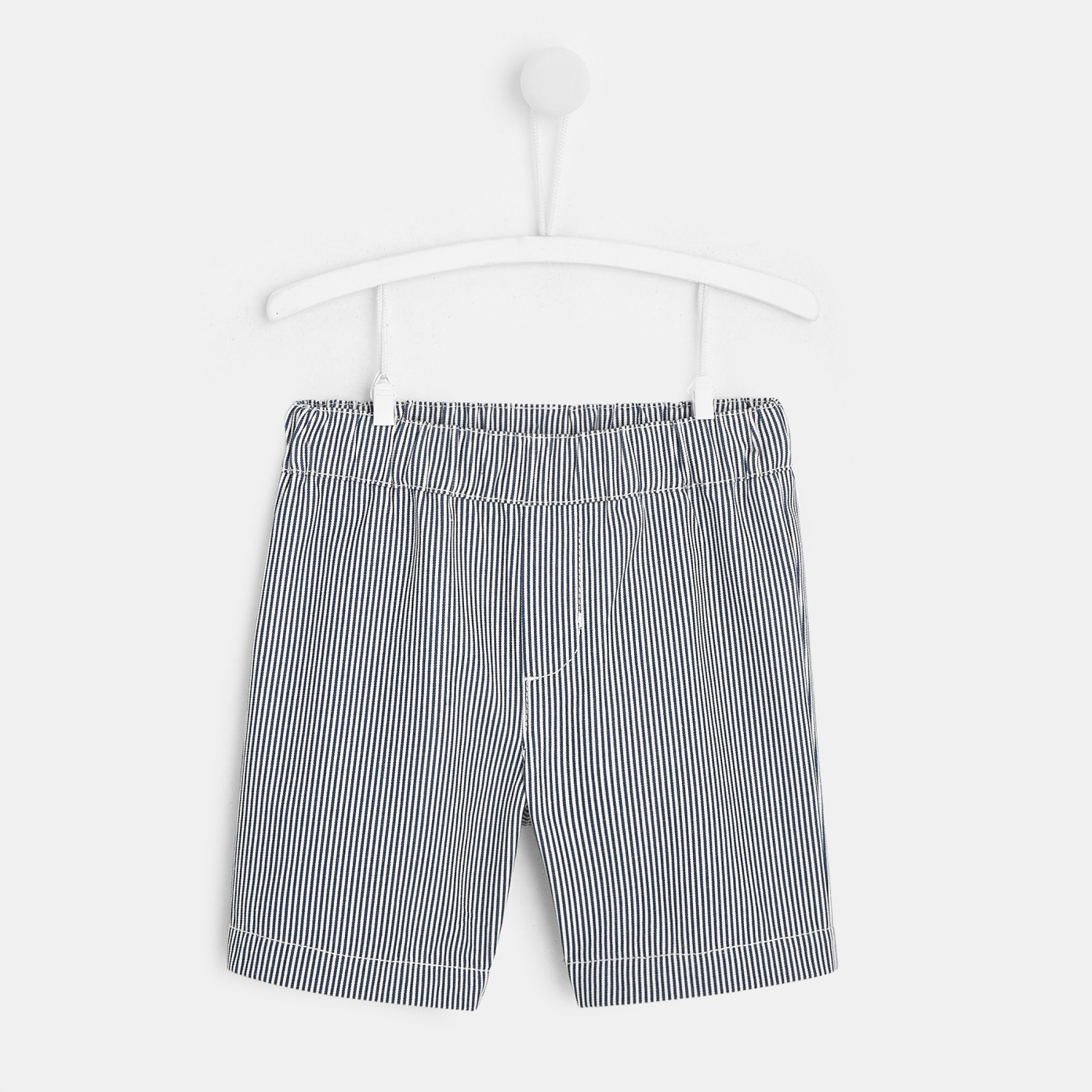 Short Bebe Garcon A Rayures Couleur Aucune Nuance Taille 12m Blanc Bleu