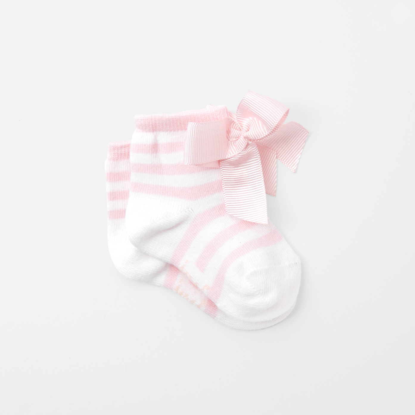 Chaussettes Bebe Fille A Rayures Couleur Rose Taille 15 16 Rose Pale Jacadi