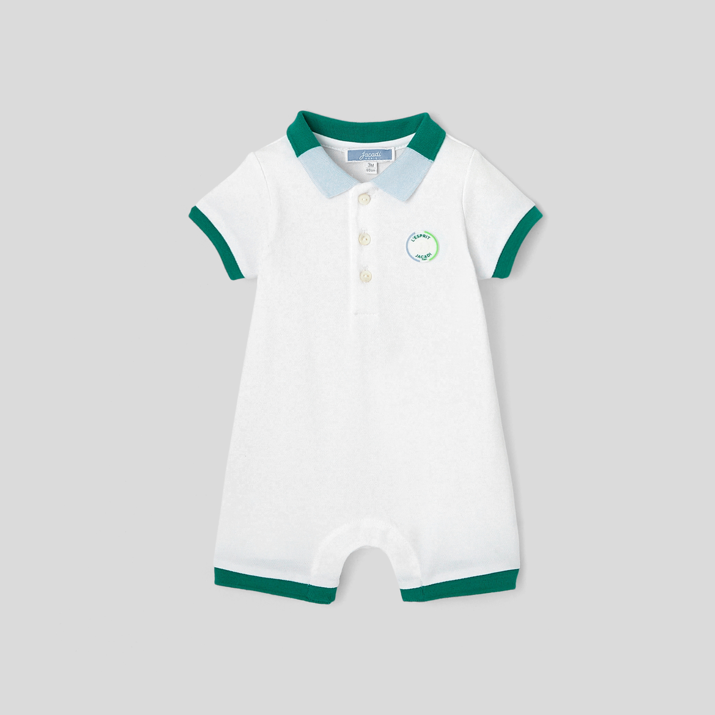 Combishort Bebe Garcon Taille 18m Couleur Blanc Jacadi Couleur Primaire Blanc Taille Groupee 18m