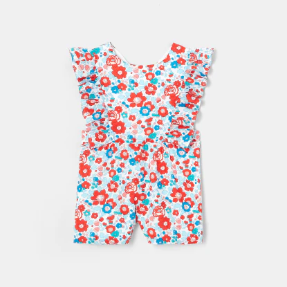 Combinaison bébé fille en tissu Liberty