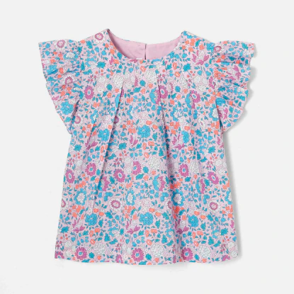 Blouse enfant fille en tissu Liberty