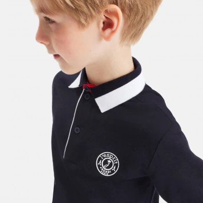 Polo esprit rugby enfant garçon