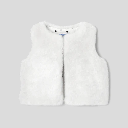 Gilet en fausse fourrure bébé fille