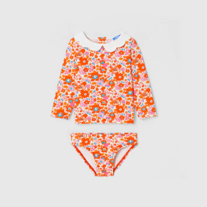 Maillot de bain bébé fille anti-UV tissu Liberty