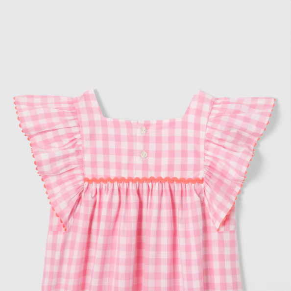 Chemise de nuit enfant fille en vichy