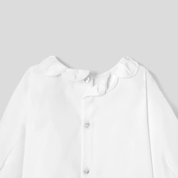 Blouse bébé fille à col pétales