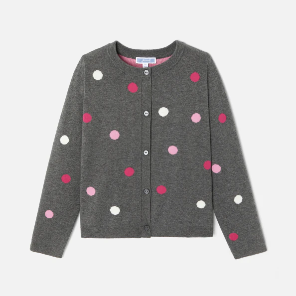 Cardigan à pois enfant fille