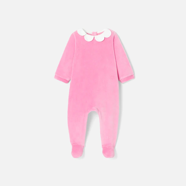 Pyjama en velours bébé fille