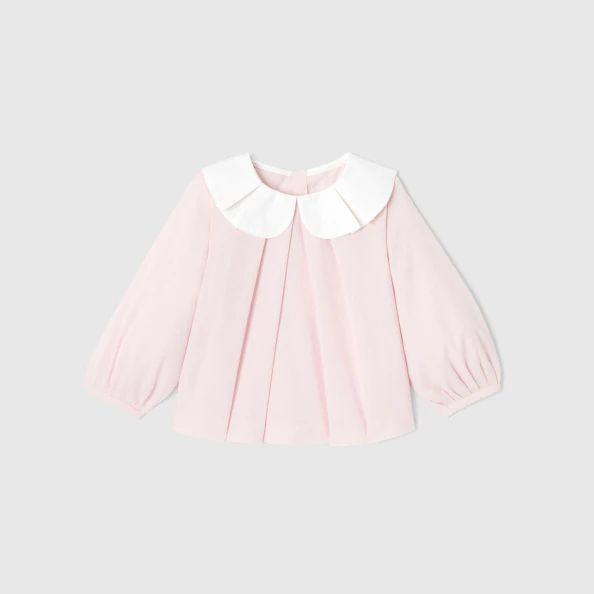 Blouse bébé fille en fil à fil de coton