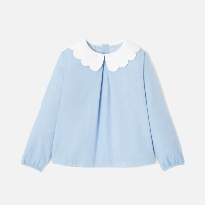 Blouse en popeline enfant fille