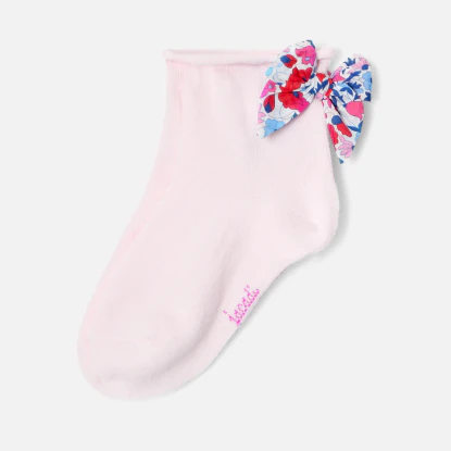 Chaussettes enfant fille noeud tissu Liberty