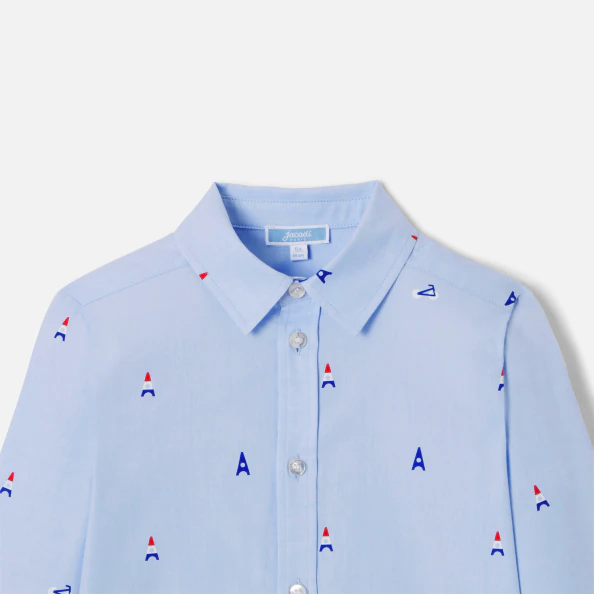 Chemise enfant garçon motifs parisiens