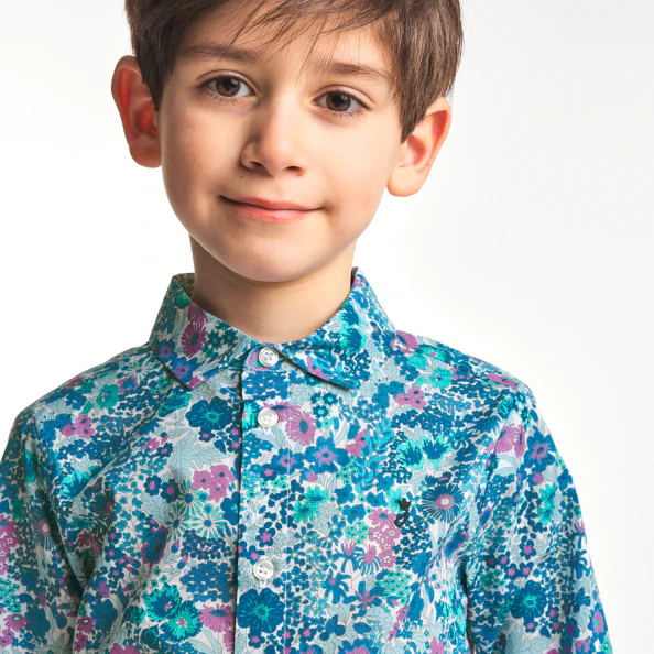 Chemise enfant garçon en tissu Liberty