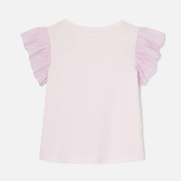 T-shirt enfant fille manches volantées