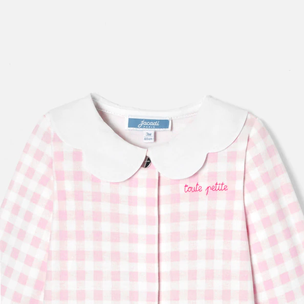 Pyjama bébé fille imprimé Vichy