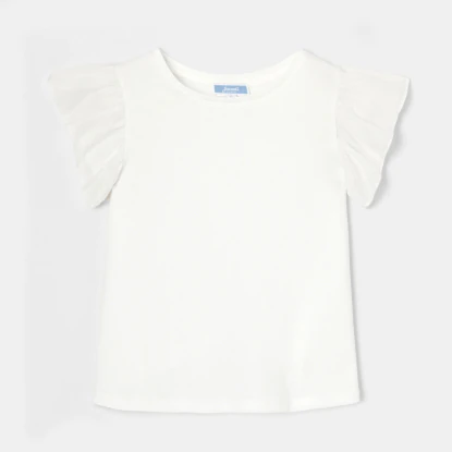 T-shirt enfant fille manches volantées