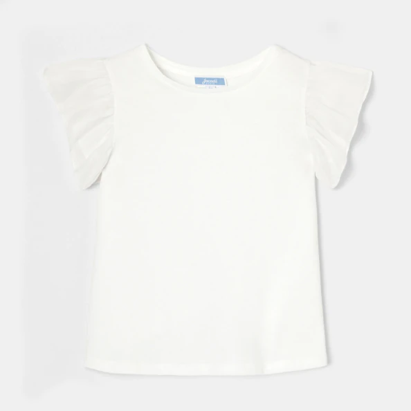 T-shirt enfant fille manches volantées