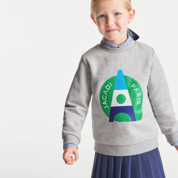 Sweat enfant effet peau de pêche