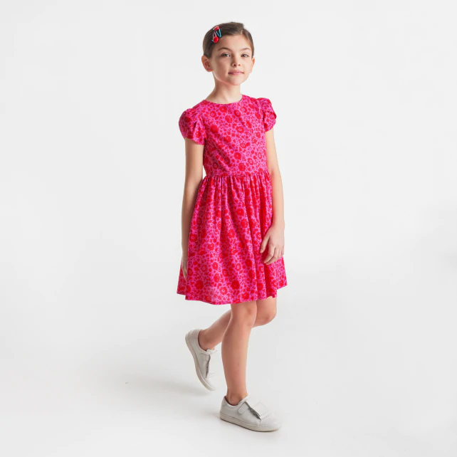 Robe enfant fille en tissu Liberty