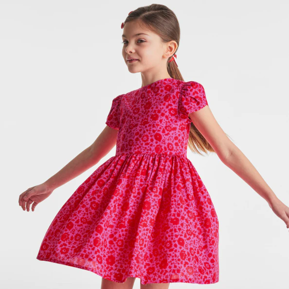 Robe enfant fille en tissu Liberty