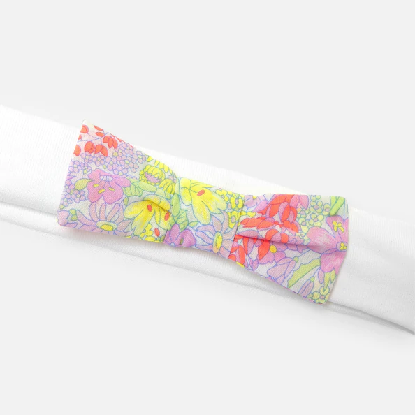 Bandeau bébé fille nœud en tissu Liberty 