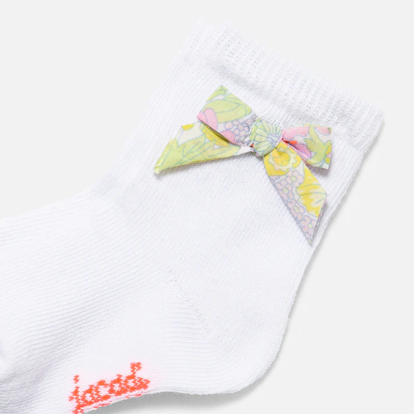 Chaussettes bébé fille à nœud en Liberty 