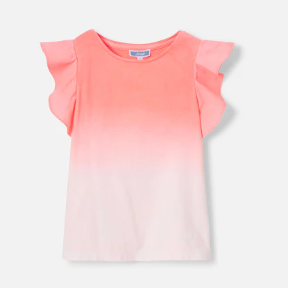 T-shirt enfant fille manches volantées