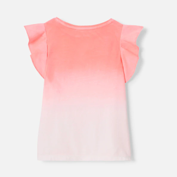 T-shirt enfant fille manches volantées