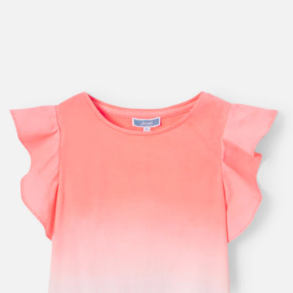 T-shirt enfant fille manches volantées