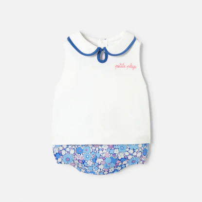 Ensemble bébé fille à culotte volantée