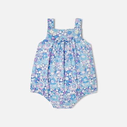 Barboteuse bébé fille en tissu Liberty 