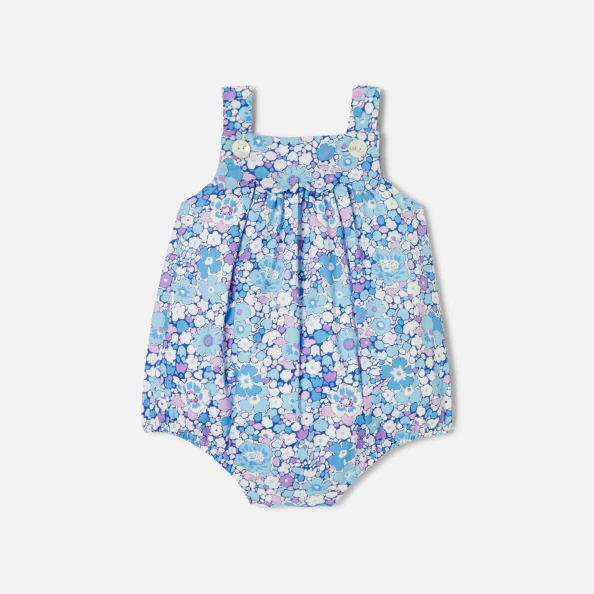 Barboteuse bébé fille en tissu Liberty 