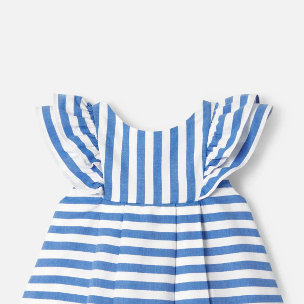 Robe bébé fille en Oxford rayé