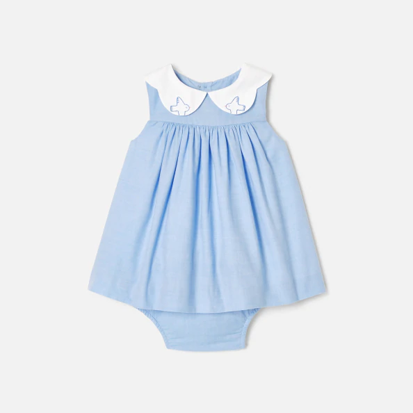 Robe bébé fille en chambray