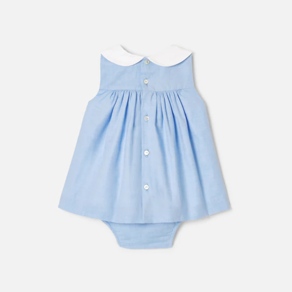 Robe bébé fille en chambray