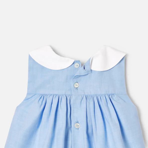 Robe bébé fille en chambray