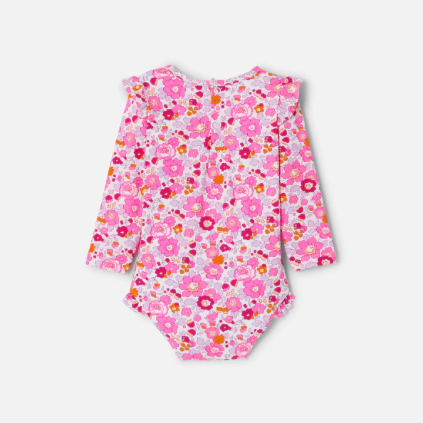 Combinaison de bain bébé fille anti-UV, tissu Liberty