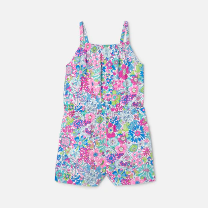 Combishort enfant fille en tissu Liberty