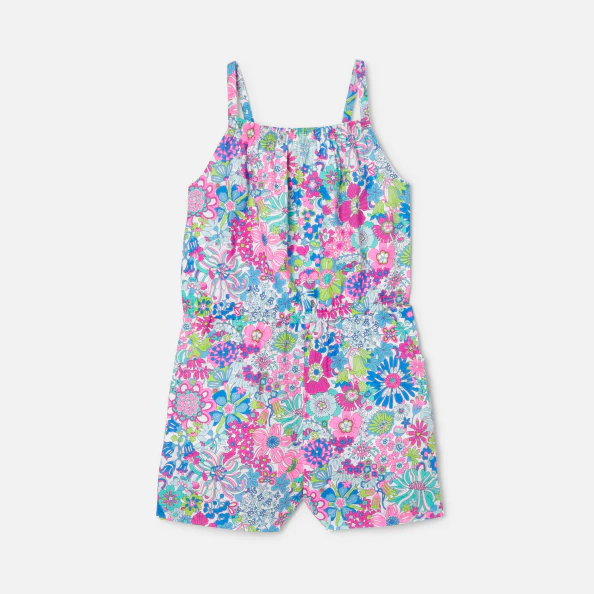 Combishort enfant fille en tissu Liberty