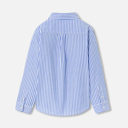 Chemise enfant garçon en popeline rayée