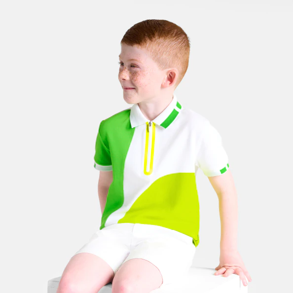 Polo enfant garçon en piqué de coton