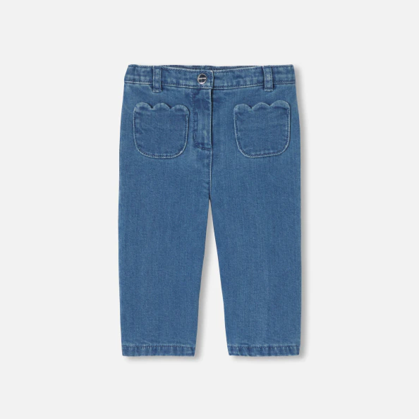 Pantalon bébé fille en jean léger