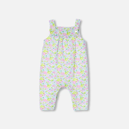 Salopette bébé fille en tissu Liberty