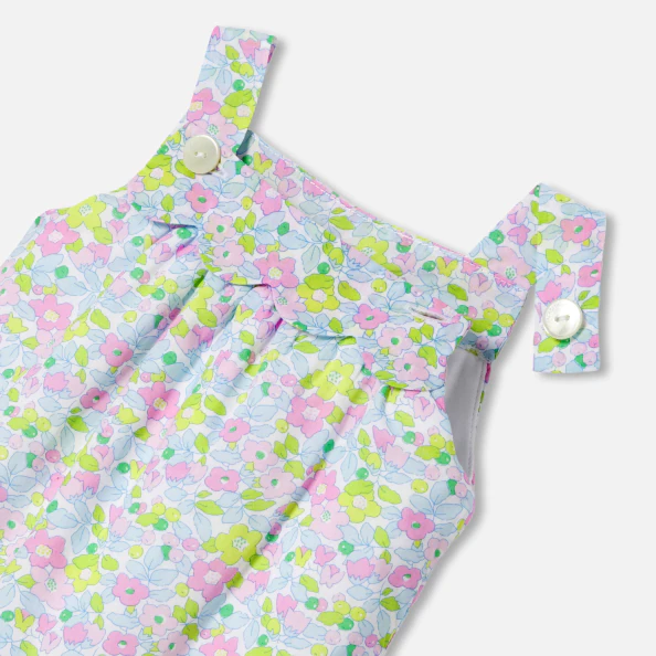 Salopette bébé fille en tissu Liberty