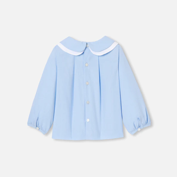 Blouse bébé fille en fil à fil de coton