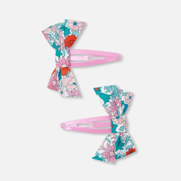 Duo de barrettes nœud Tissu Liberty