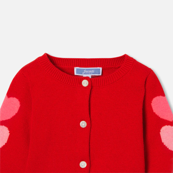 Cardigan bébé fille petits cœurs