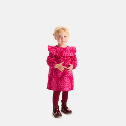 Robe bébé fille en velours