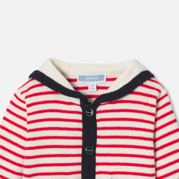 Cardigan bébé garçon col marin